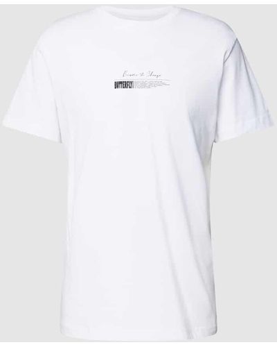 Mister Tee T-Shirt mit Motiv-Print auf der Rückseite Modell 'Become the Change' - Weiß