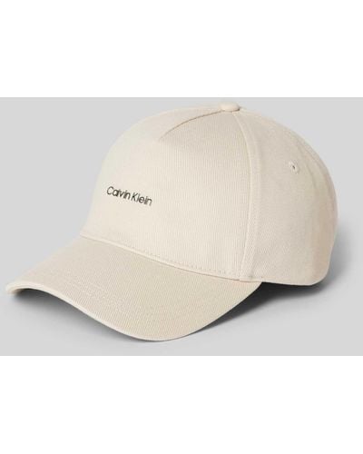 Calvin Klein Basecap mit Label-Detail Modell 'CANVAS' - Natur