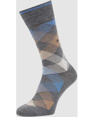 Burlington Socken aus Schurwollmischung Modell 'Newcastle' - Mehrfarbig