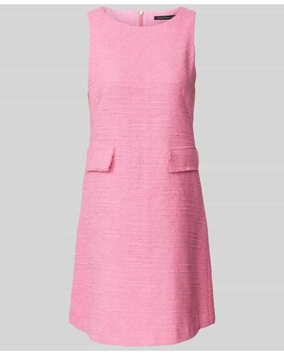 Luisa Cerano Knielanges Kleid mit Strukturmuster - Pink