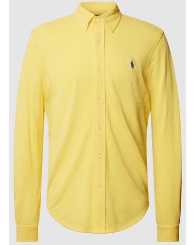 Polo Ralph Lauren Regular Fit Freizeithemd mit Button-Down-Kragen - Gelb
