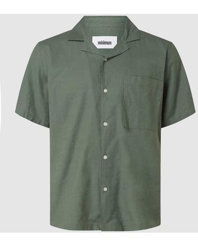 Minimum Regular Fit Freizeithemd aus Bio-Baumwolle Modell 'Nantes' - Grün