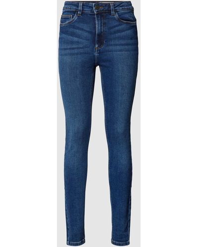 Noisy May Skinny Fit Jeans aus Bio-Baumwolle Modell 'Callie' - Blau