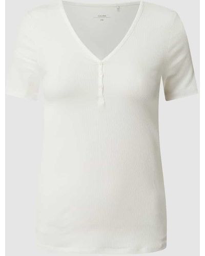 CALIDA Serafino-Shirt aus Modalmischung - Weiß