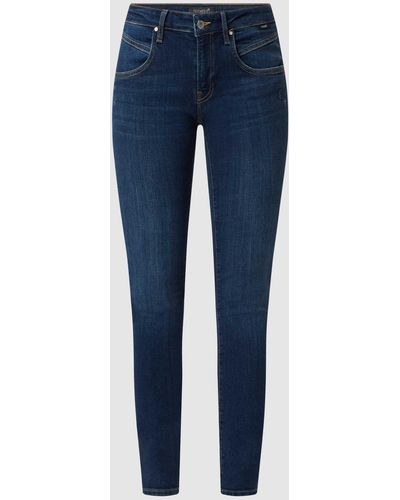 Mavi Super Skinny Fit Jeans mit Stretch-Anteil Modell 'Adriana' - Blau