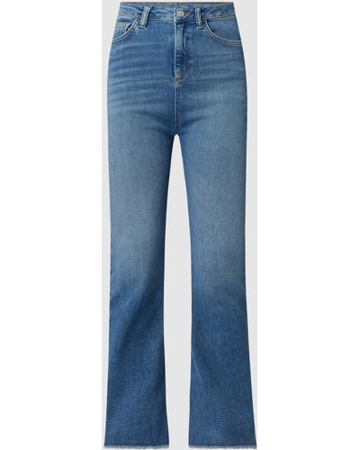 Review Flared Jeans Met Stretch - Blauw