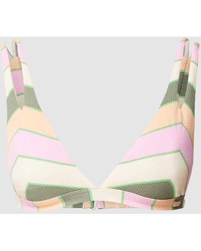 Roxy Bikini-Oberteil mit grafischem Muster Modell 'VISTA' - Natur