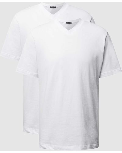 Schiesser Amerikaans T-shirt, Per Twee Verpakt - Wit