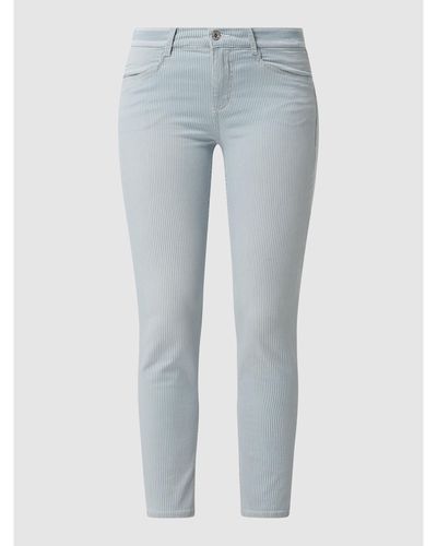 ANGELS Cropped Jeans mit Stretch-Anteil Modell 'Ornella Sporty' - Blau