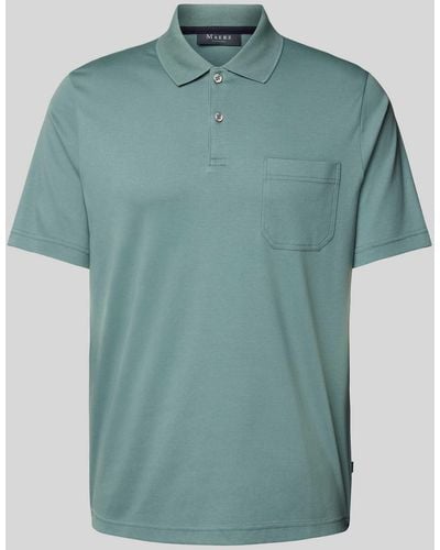 maerz muenchen Regular Fit Poloshirt mit Brusttasche - Grün