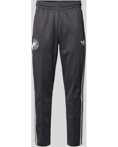 adidas Originals Regular Fit Sweatpants elastischem Bund Modell 'DFB' - Grau
