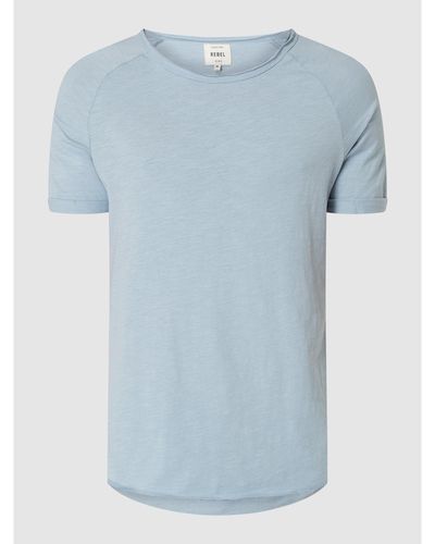 Redefined Rebel T-shirt Van Katoen, Model 'kas' - Blauw