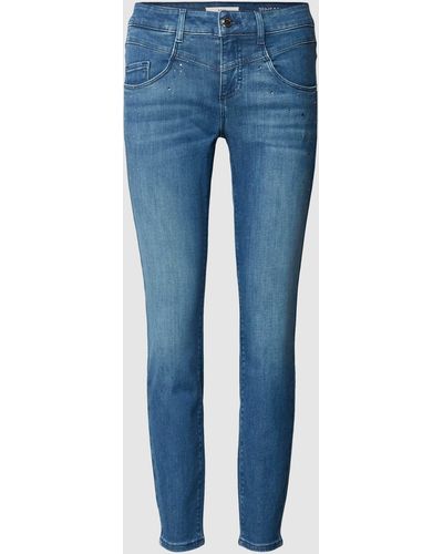 Brax Slim Fit Jeans Met Verkorte Pijpen - Blauw