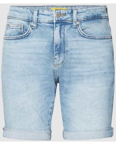 Only & Sons Jeansshorts mit Label-Patch Modell 'PLY' - Blau