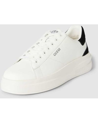 Guess Sneaker mit Kontrastbesatz Modell 'ELBINA' - Weiß