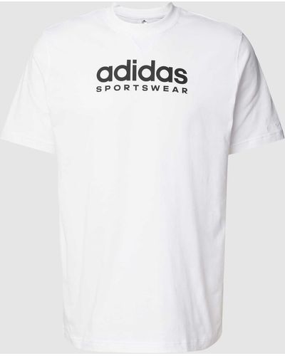 adidas T-shirt Met Labelprint - Wit
