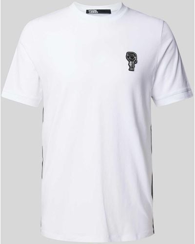 Karl Lagerfeld T-shirt Met Labelmotief - Wit
