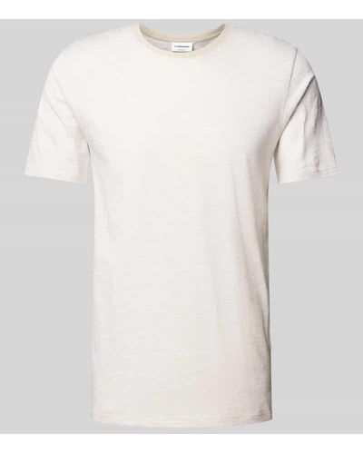 Lindbergh T-Shirt mit Strukturmuster - Weiß
