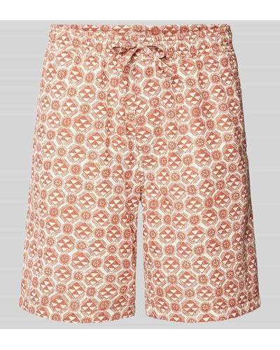 Jack & Jones Regular Fit Shorts mit Allover-Print Modell 'JAIDEN' - Pink