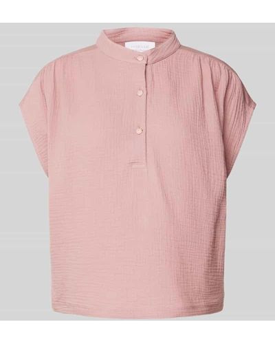 Rich & Royal T-Shirt mit Strukturmuster - Pink