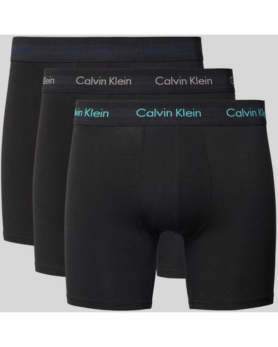 Calvin Klein Boxershorts mit elastischem Logo-Bund im 3er-Pack - Schwarz