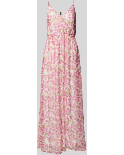 Vero Moda Midi-jurk Met All-over Bloemenprint - Roze
