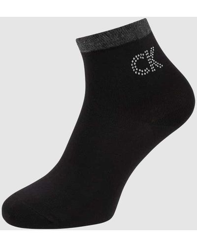 Calvin Klein Socken mit Strasssteinen - Schwarz