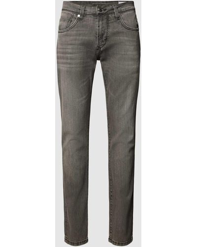 Baldessarini Tapered Fit Jeans in unifarbenem Design Modell 'Jaden' - Grau