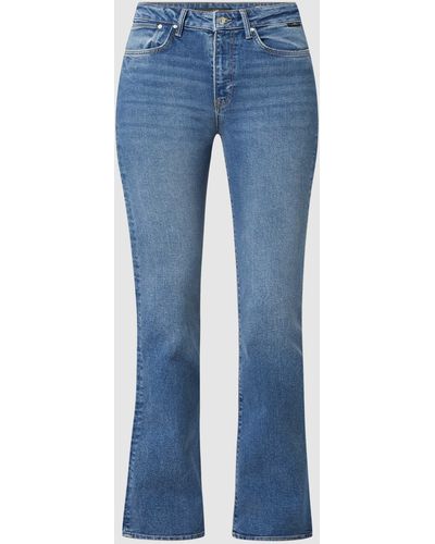 Mavi Flared Cut High Rise Jeans mit Stretch-Anteil Modell 'Maria' - Blau