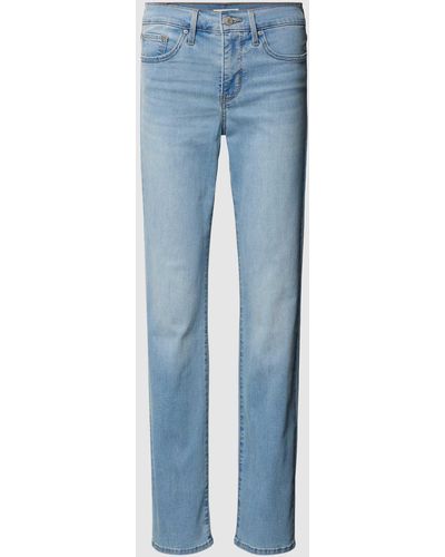 Levi's® 300 Straight Fit Jeans mit Knopfverschluss - Blau