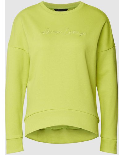 Armani Exchange Sweatshirt Met Logostitching - Geel
