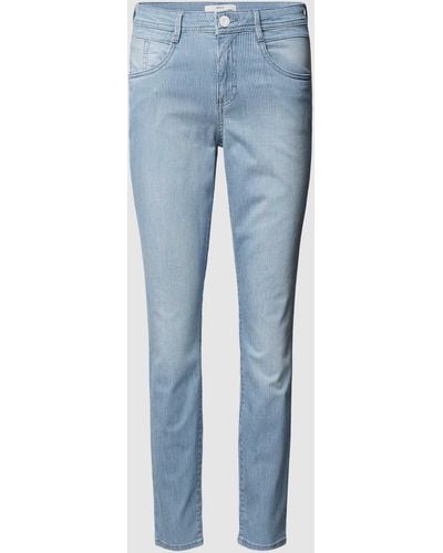 Brax Slim Fit Jeans Met Verkort Model - Blauw