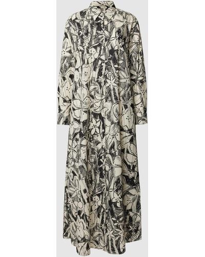 Marc O' Polo Maxi-jurk Met All-over Print - Wit