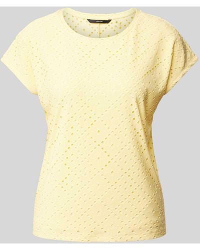 Vero Moda T-Shirt mit Lochstickerei Modell 'TASSA' - Gelb