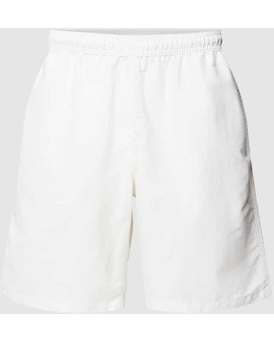 Review Shorts mit elastischem Bund - Weiß