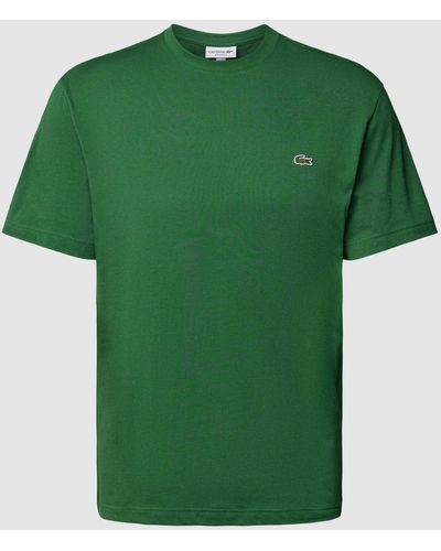 Lacoste T-shirt Met Ronde Hals En Labelstitching - Groen
