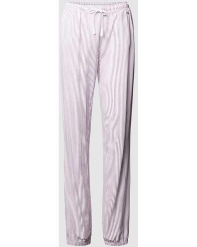 S.oliver Pyjama-Hose mit Streifenmuster Modell 'Everyday' - Lila