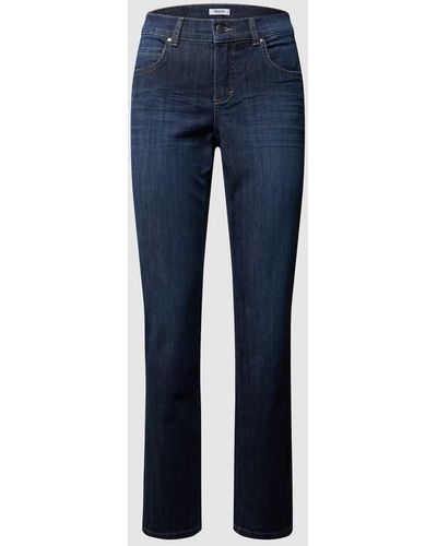 ANGELS Regular Fit Jeans mit Label-Patch Modell 'CICI 34' Modell CICI - Blau