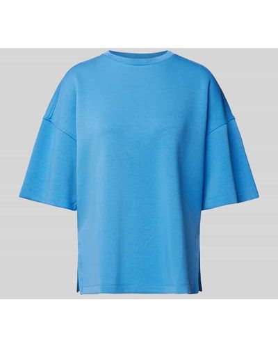 MSCH Copenhagen Sweatshirt mit 1/2-Arm Modell 'Bessia' - Blau