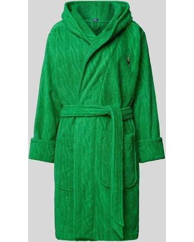 Polo Ralph Lauren Bademantel mit Logo-Stitching Modell 'Robe' - Grün