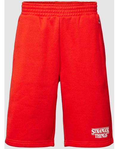 Champion Sweatpants mit Logo-Stitching - x Stranger Things - Rot