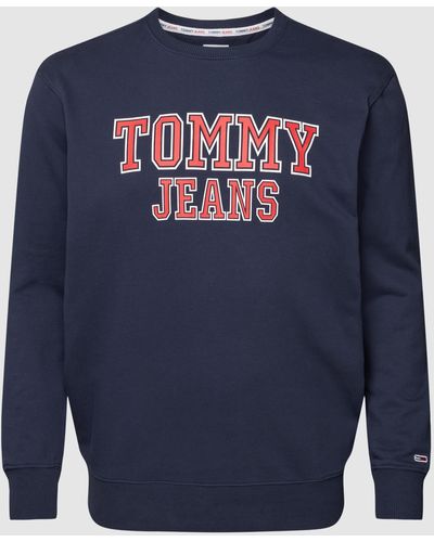 Tommy Hilfiger PLUS SIZE Sweatshirt mit Logo-Druck Modell 'PLUS ENTRY GRAPHIC' - Blau