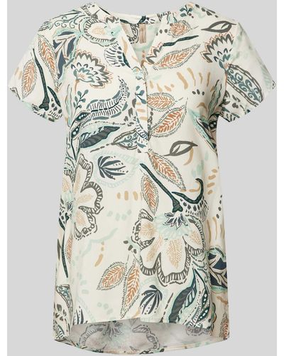Soya Concept Blusenshirt mit Allover-Muster Modell 'Emine' - Grau