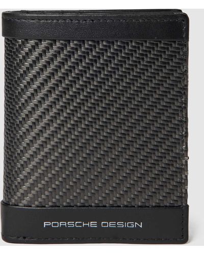 Porsche Design Portemonnaie mit Label-Detail - Schwarz