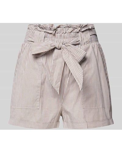 ONLY Shorts mit Streifenmuster Modell 'SMILLA' - Grau