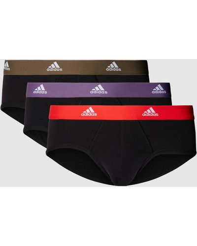 adidas Slip mit elastischem Label-Bund im 3er-Pack - Rot