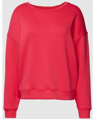 MSCH Copenhagen Sweatshirt mit überschnittenen Schultern Modell 'IMA Q' - Rot