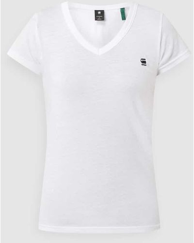 G-Star RAW Slim Fit T-Shirt aus Bio-Baumwolle Modell 'Eyben' - Weiß
