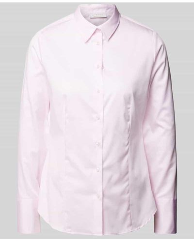 Eterna Hemdbluse mit Knopfleiste - Pink
