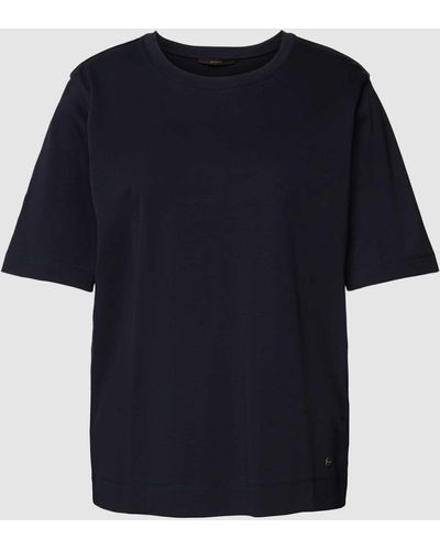 Windsor. T-shirt Met Labeldetail - Blauw